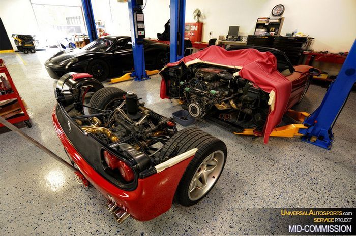 Сколько стоит замена сцепления на Ferrari F50? (14 фото+2 видео)